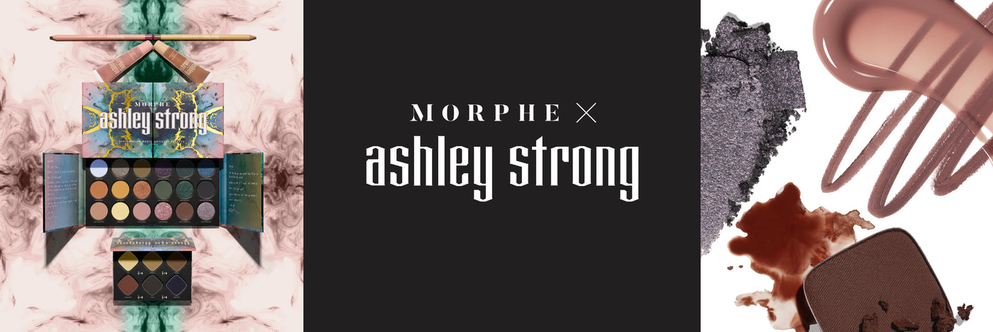 Morphe x Ashley Strong Palettes and makeup smears
