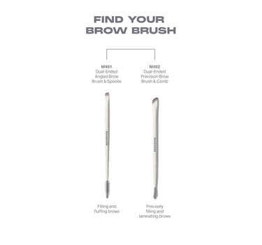 M401 Dual-Ended Angled Brow Brush & Spoolie