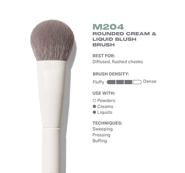M204 Rounded Cream & Liquid Blush Brush
