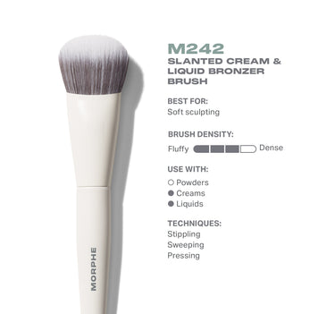 M242 Slanted Cream & Liquid Bronzer Brush