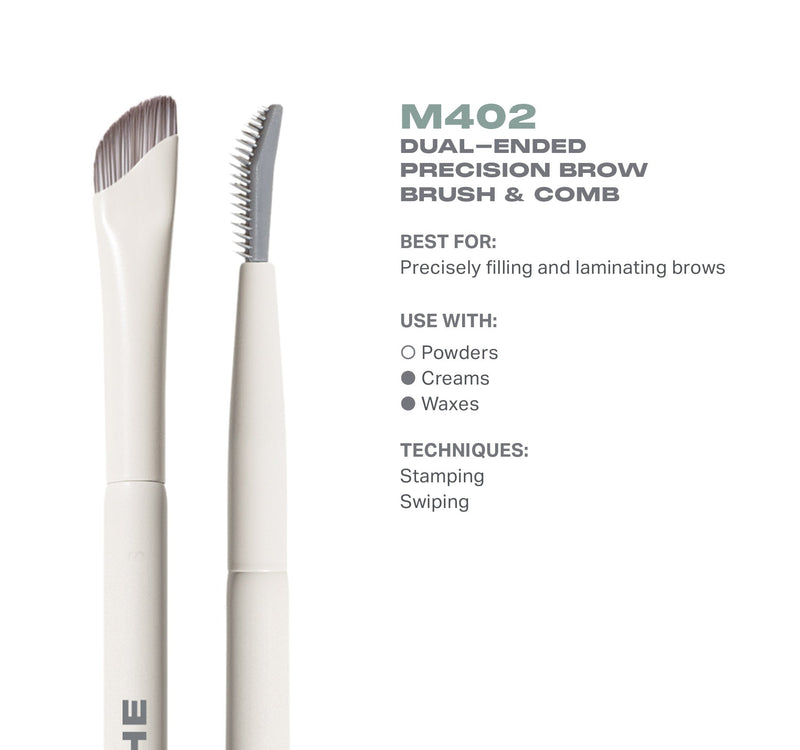 M402 Dual-Ended Precision Brow Brush & Comb - Image 3 out of 5