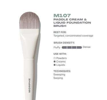 M107 Paddle Cream & Liquid Foundation Brush