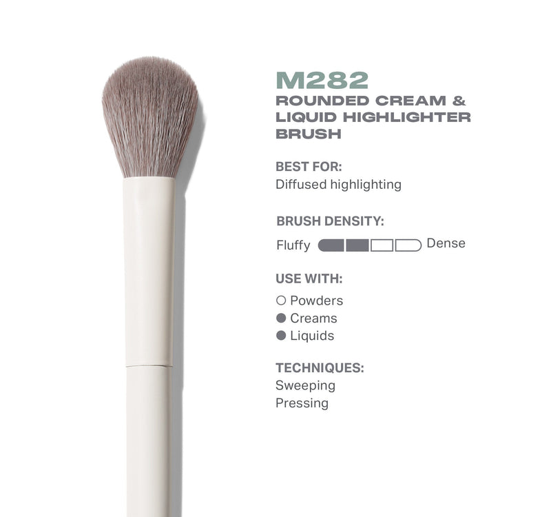 M282 Rounded Cream & Liquid Highlight Brush - Image 3 out of 5