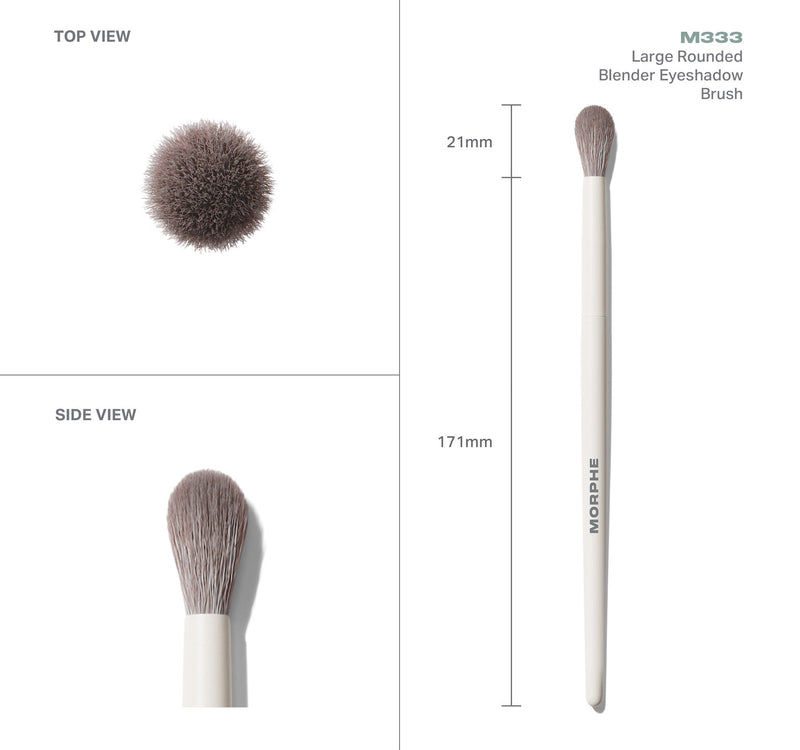 M333 Large Rounded Blender Eyeshadow Brush - Image 4 out of 5