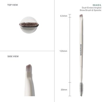 M401 Dual-Ended Angled Brow Brush & Spoolie
