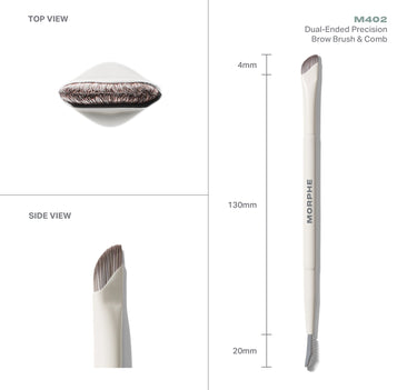 M402 Dual-Ended Precision Brow Brush & Comb