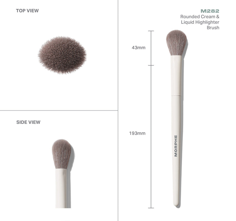 M282 Rounded Cream & Liquid Highlight Brush - Image 4 out of 5