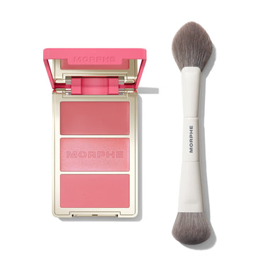 Cheek Thrills Trios + Dual-Ended Blush Brush m200 | Cheek Thrills Trios + Dual-Ended Blush Brush