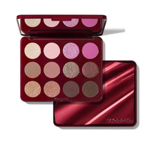 Makeup palette with various shades of eyeshadows on a white background-view-9