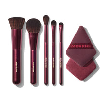 Set of Morphe makeup brushes and a sponge on a white background-view-7