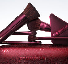 Morphe makeup brushes and case on a light gray background-view-8