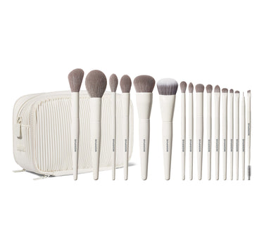 Ready, Set, Pro 16-Piece Face & Eye Brush Set with bag.