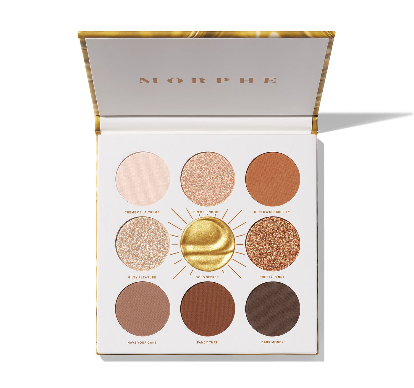 Morphe, Rich & Foiled Artistry Eyeshadow Palette | Gold Seeker