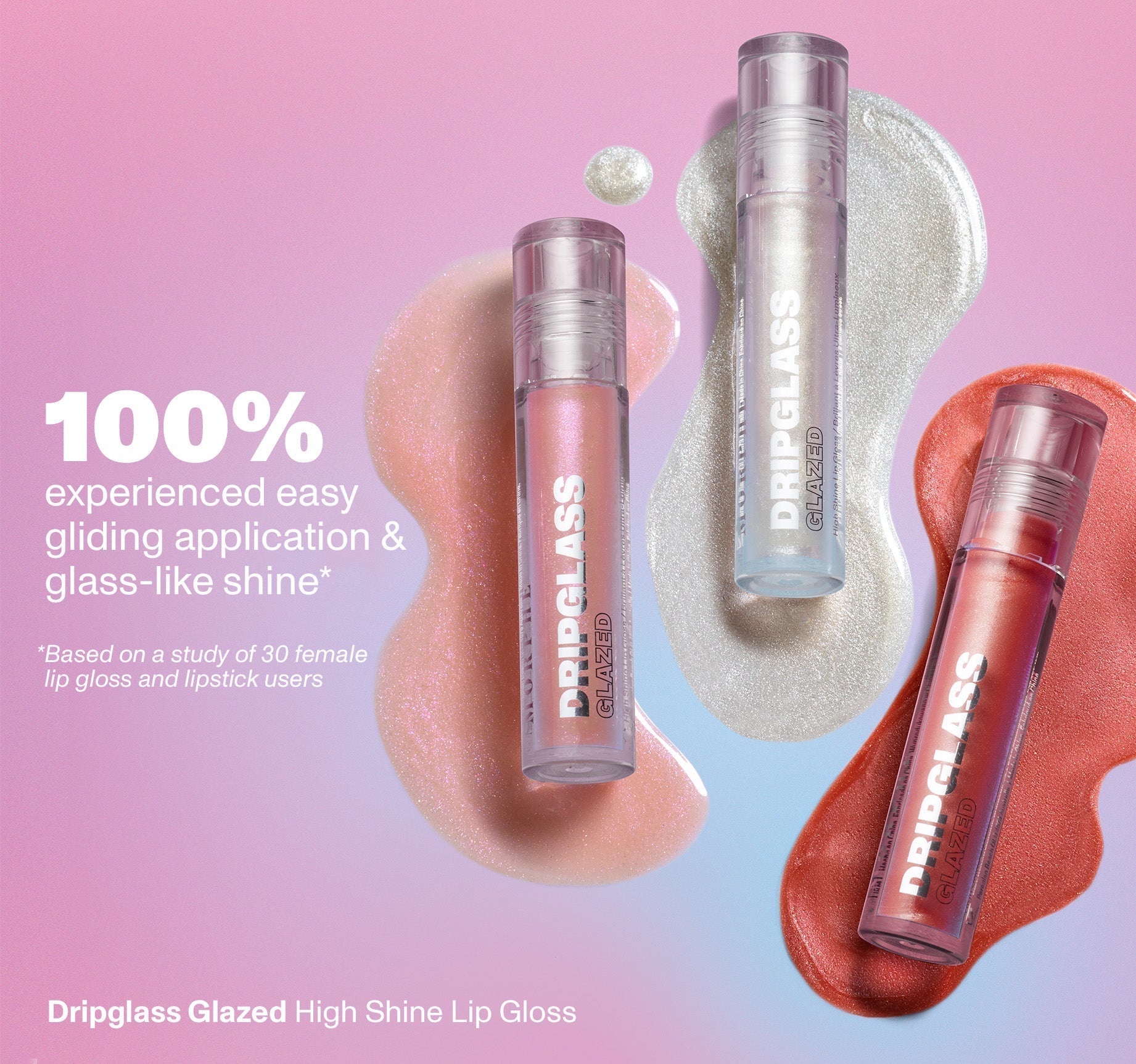 Aurascape Dripglass Glazed Highshine Pearlized Lip Gloss - Frose Bliss - Image 5