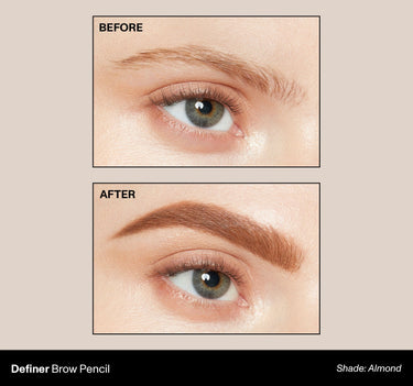 Definer Brow Pencil shade: Almond | Before & After {Almond}