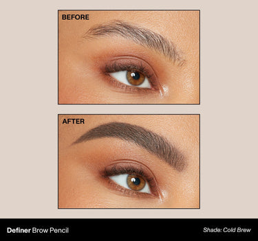 Definer Brow Pencil shade: Cold Brew | Before & After {Cold Brew}