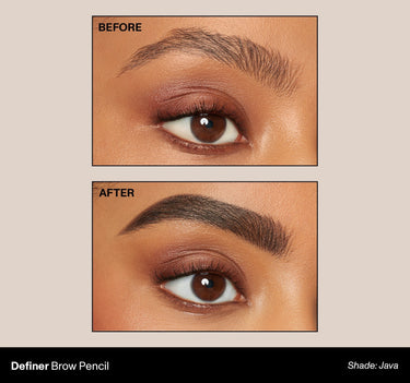 Definer Brow Pencil shade: Java | Before & After {Java}