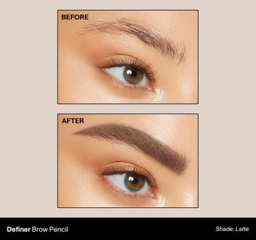 Definer Brow Pencil shade: Latte | Before & After {Latte}