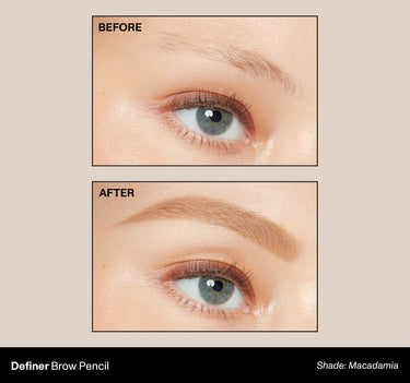 Definer Brow Pencil shade: Macadamia | Before & After {Macadamia}