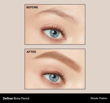 Definer Brow Pencil shade: Praline | Before & After {Praline}