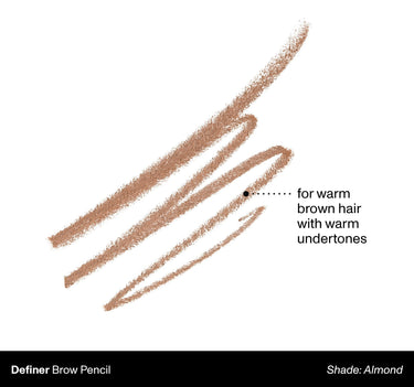 Definer Brow Pencil shade: Almond | for warm brown hair with warm undertones {Almond}