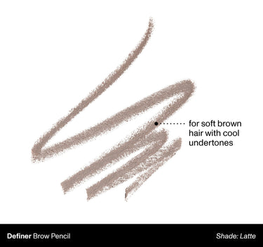 Definer Brow Pencil shade: Latte | for soft brown hair with cool undertones {Latte}