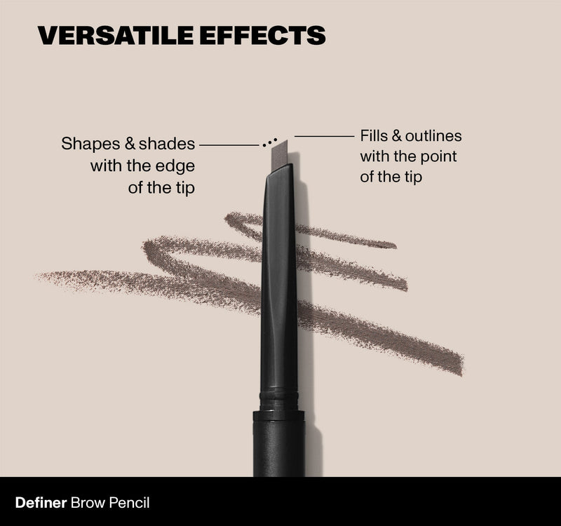 Definer Dual-Ended Brow Pencil & Spoolie - Almond - Image 4