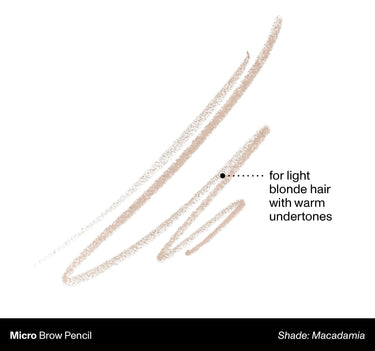 Micro Brow Pencil shade: Macadamia | for light blonde hair with warm undertones {Macadamia}