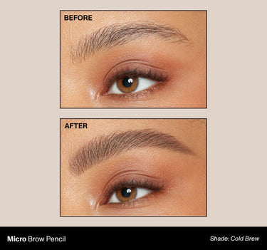 Micro Brow Pencil shade: Cold Brew | Before & After {Cold Brew}