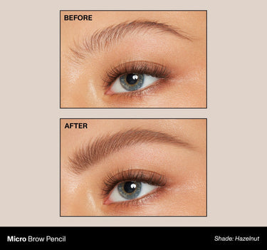 Micro Brow Pencil shade: Hazelnut | Before & After {Hazelnut}
