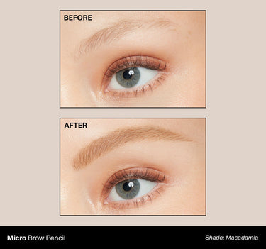 Micro Brow Pencil shade: Macadamia | Before & After {Macadamia}