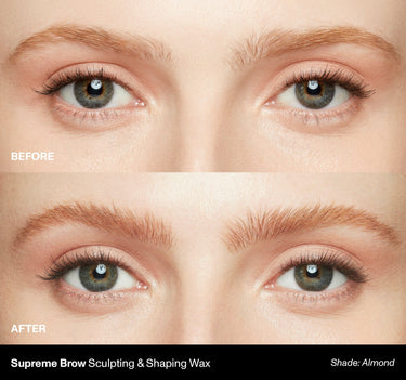 Supreme Brow Sculpting & Shaping Wax | Before & After | Shade: Almond {Almond (warm brown)}
