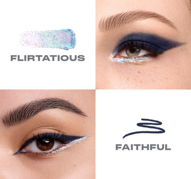 Mixed Signals Dual-Ended Cream & Liquid Shadow Stick - Flirtatious / Faithful - macro on figure  {Flirtatious/Faithful}