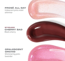 FROSE ALL DAY
Iridescent pink-violet
shimmer

SETEXCLUSIVE
CHERRY BAD
Black cherry ‘
OPALESCENT
ORCHID
Shimmering pink-
lavender
-view-4