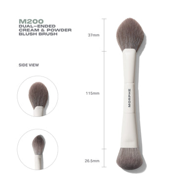 M200 DUAL-ENDED BLUSH BRUSH