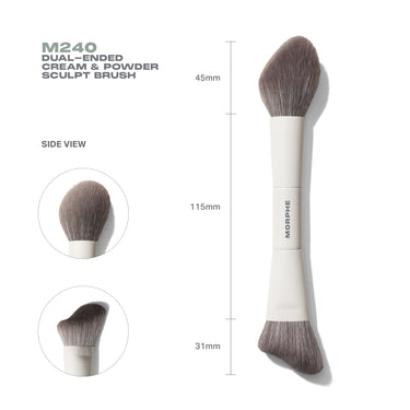 DUAL-ENDED
CREAM & POWDER
SCULPT BRUSH