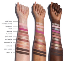Three arms with makeup swatches labeled on a white background-view-3