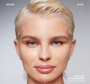 Before and after comparison of a woman